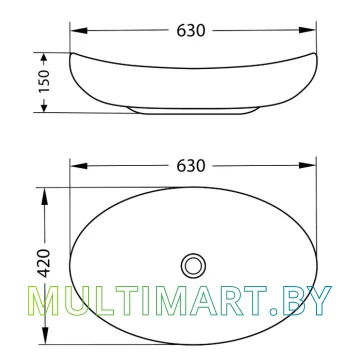 Умывальник Lauter 21502 (клапан 21190B + сифон 21635B, черный матовый) картинка 10